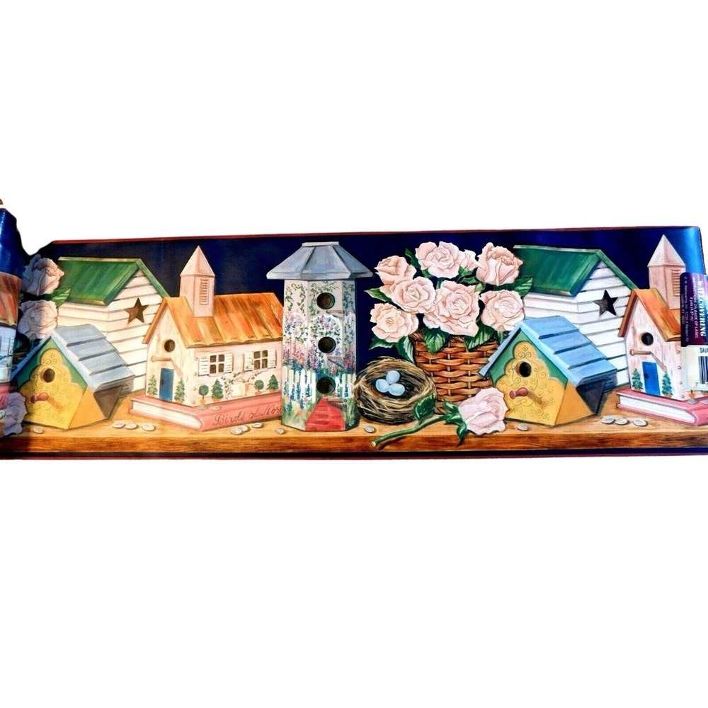 Vintage Birdhouse Wallpaper Border Savannahs Wall Covering Pressto 5 Yard Sealed